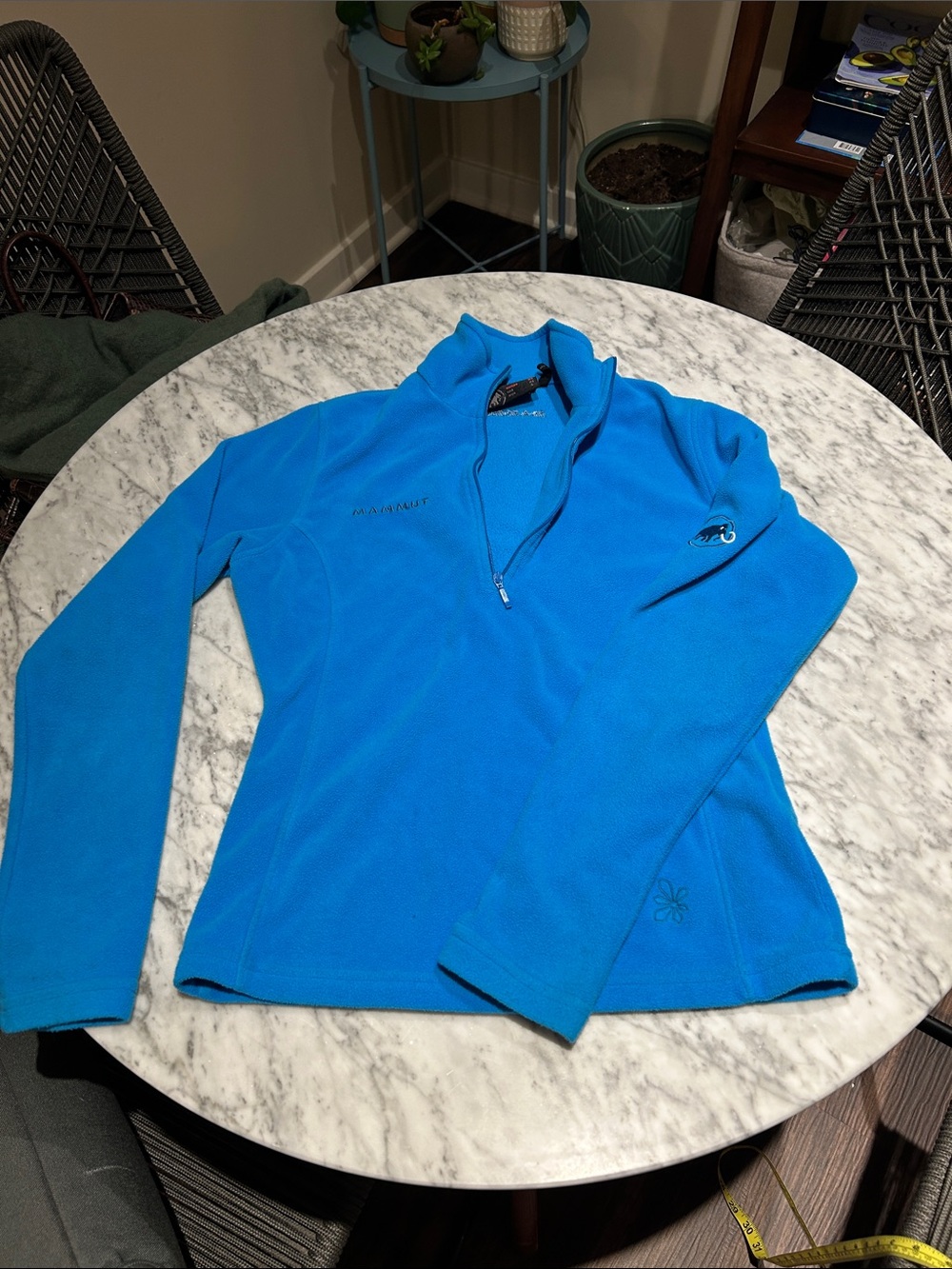 Mammut Women's Bright Blue Half-Zip Ski Fleece